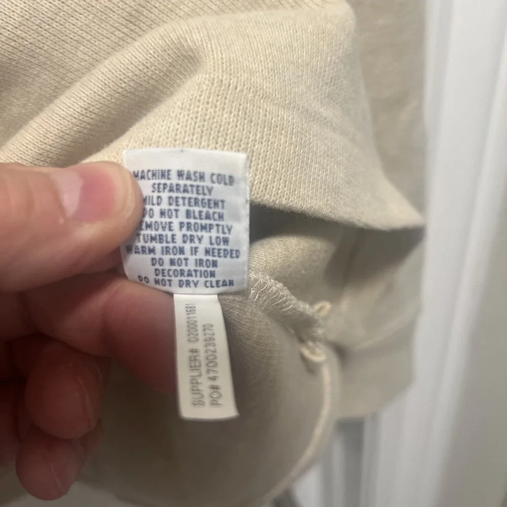 Polo Ralph Lauren Sweater Men's XXL Oatmeal 1/4 Zip Pullover Pony Logo